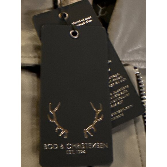 Bod & Christensen Lauren Leather Motorcycle Jacket Gunmetal Women's XS New - Picture 6 of 8